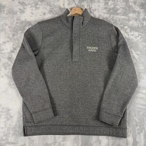 Toledo Rockets Quarter-Zip Fleece Pullover Gray Size XL Warm Gear For Sports